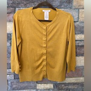 Philosophy Golden Mustard Button-Up Women's Cardigan